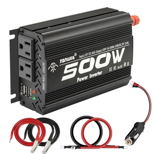 Watt Power Inverter car Inverter RateW / Peak 1000W DC12V to AC 110V RV 500