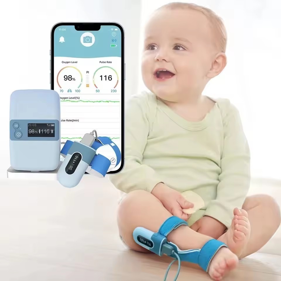 Baby o2 S2 Bluetooth Audio Reminder Wearable Baby Blood Oxygen Monitor with APP