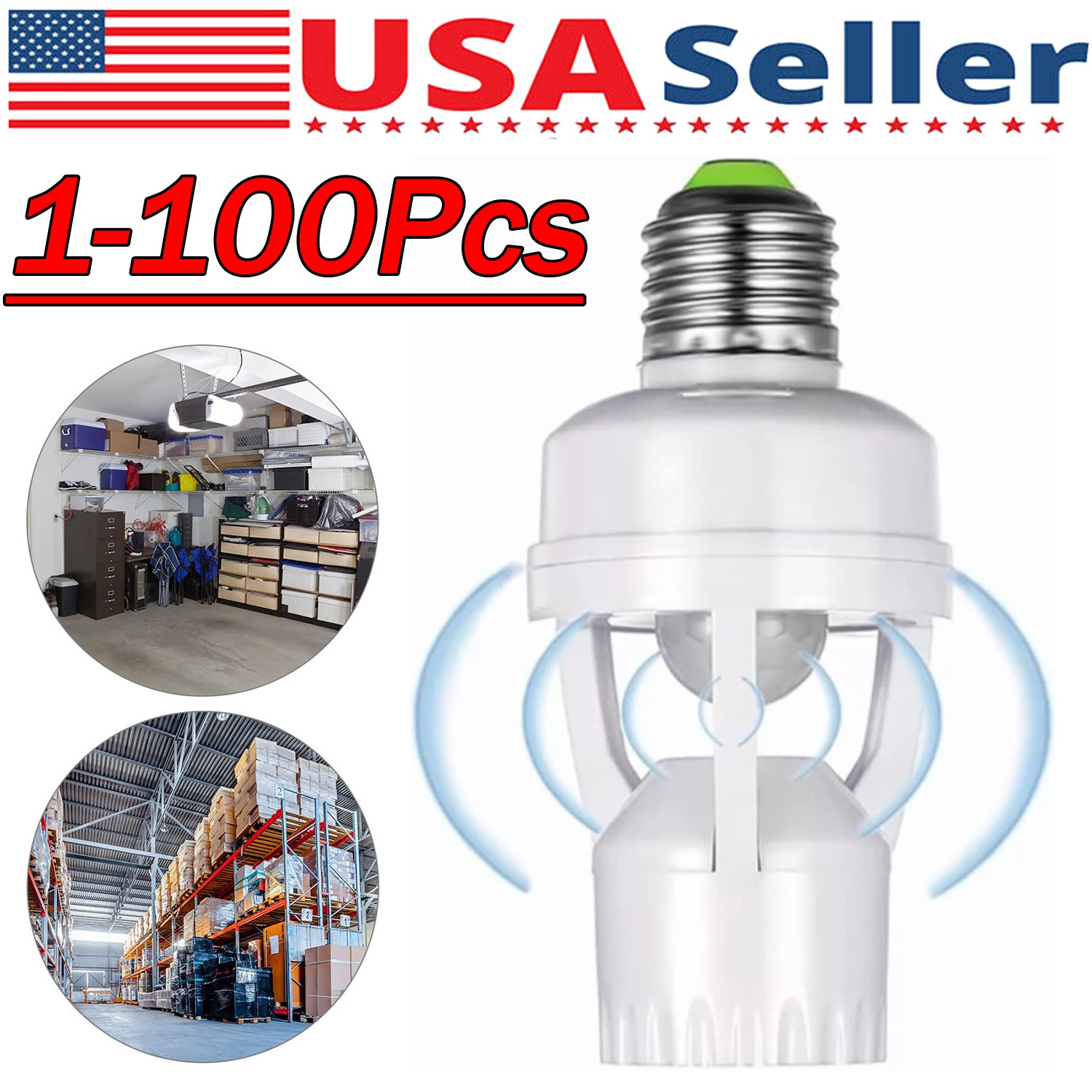 Infrared PIR Motion Sensor E27 LED Light Lamp Bulb Holder Socket Switch 110/220V