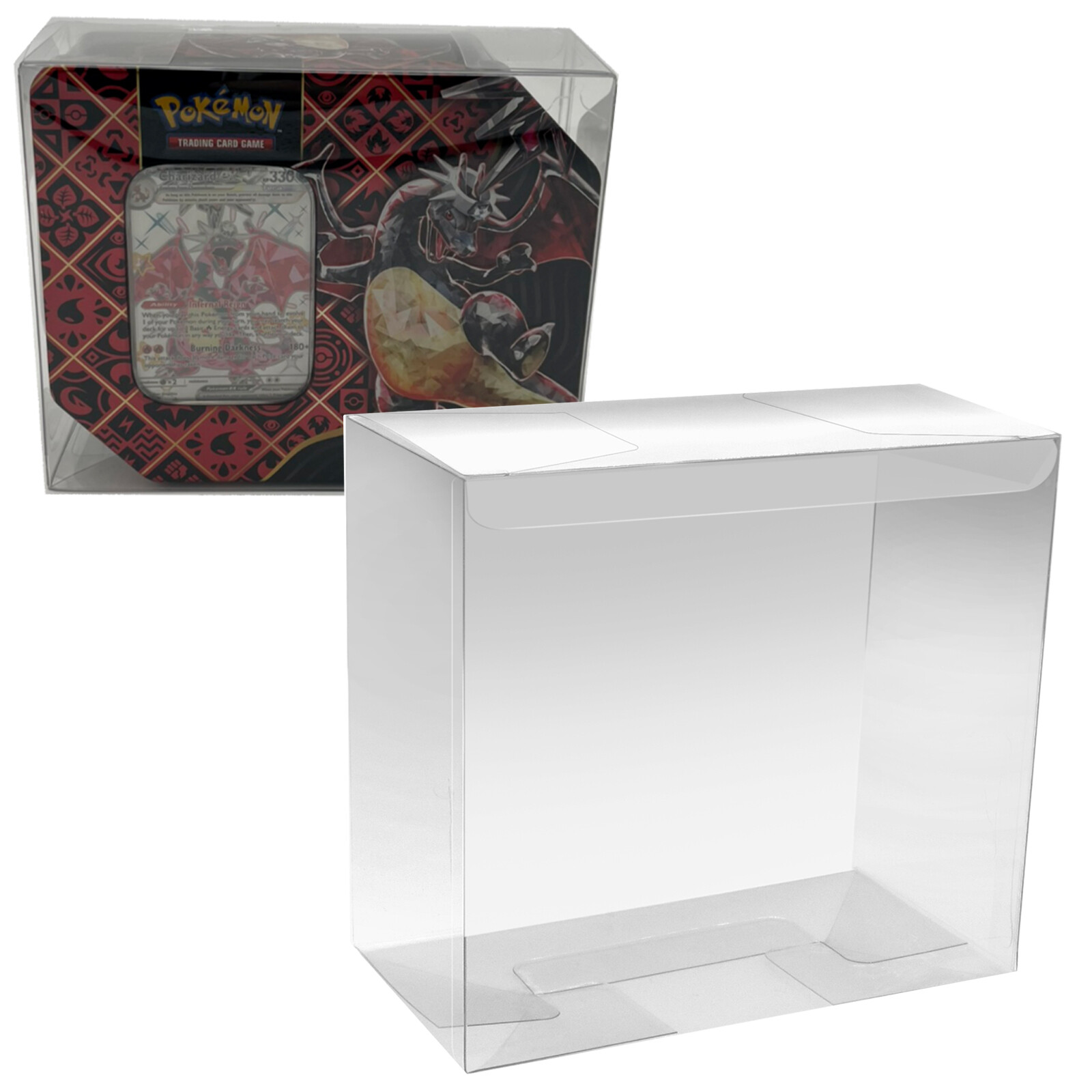 1x Protecting Case For POKEMON TCG Tin Display Box Heavy Duty! Fit Sideways Tin