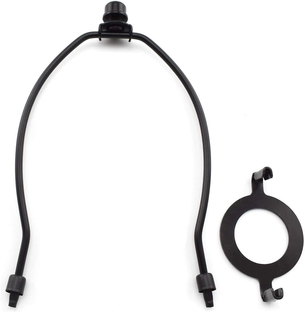 8 Inch Lamp Shade Harp Holder and E26 Light Base UNO Fitter Adapter Converter Fi