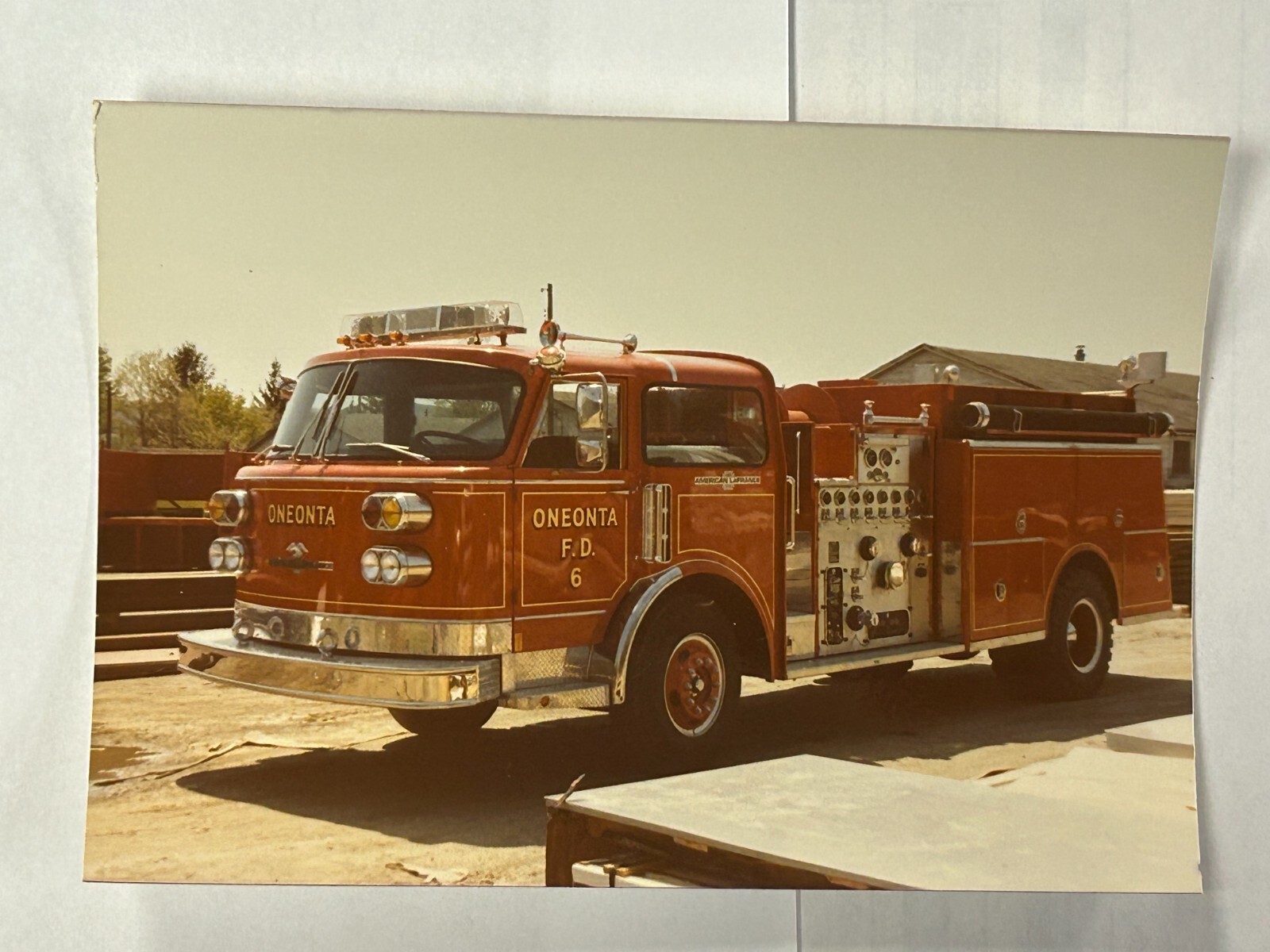 Oneonta NY American La France pumper Fire Apparatus Photo A56