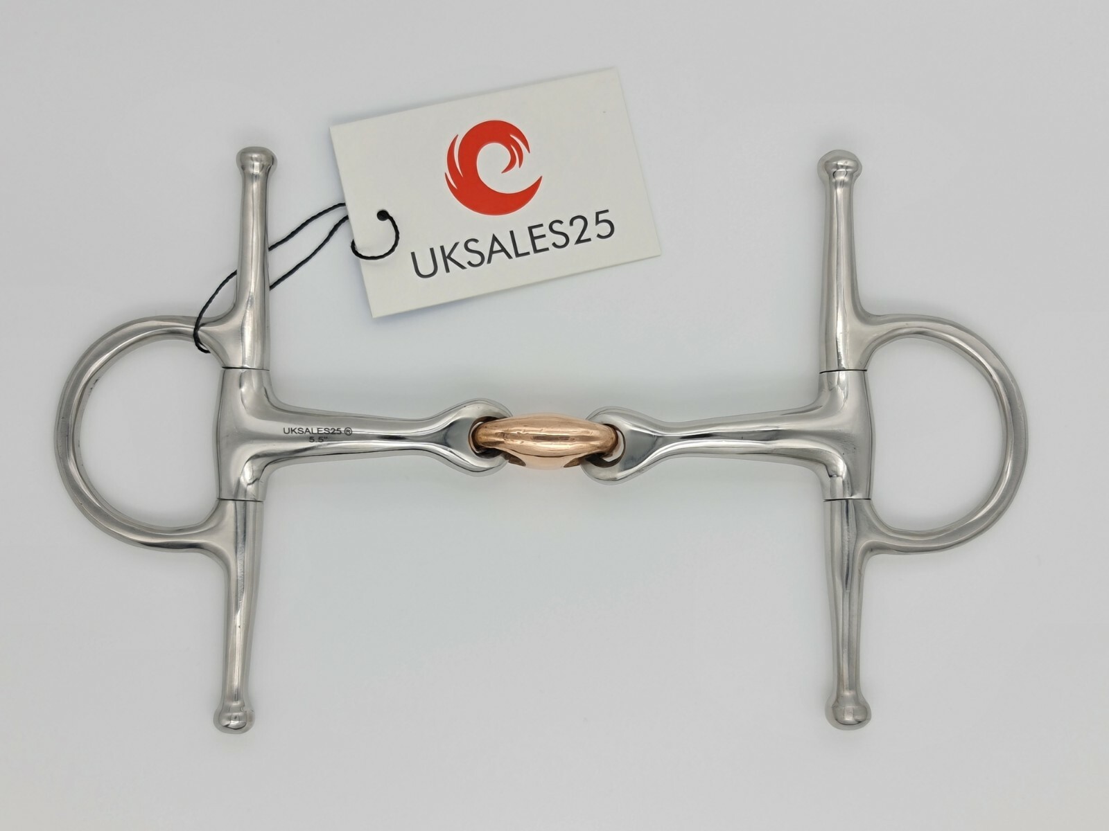 14MM Stainless Cheek Set S Curved Bite Copper Tip Diamonds Same Day