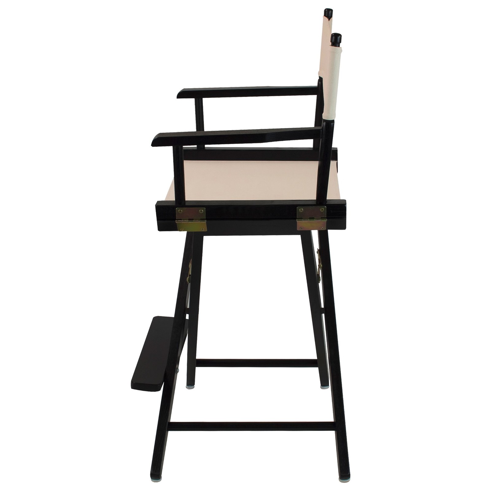 24 Inch Counter Height Solid Hardwood Chair with Armrests Foldable Design