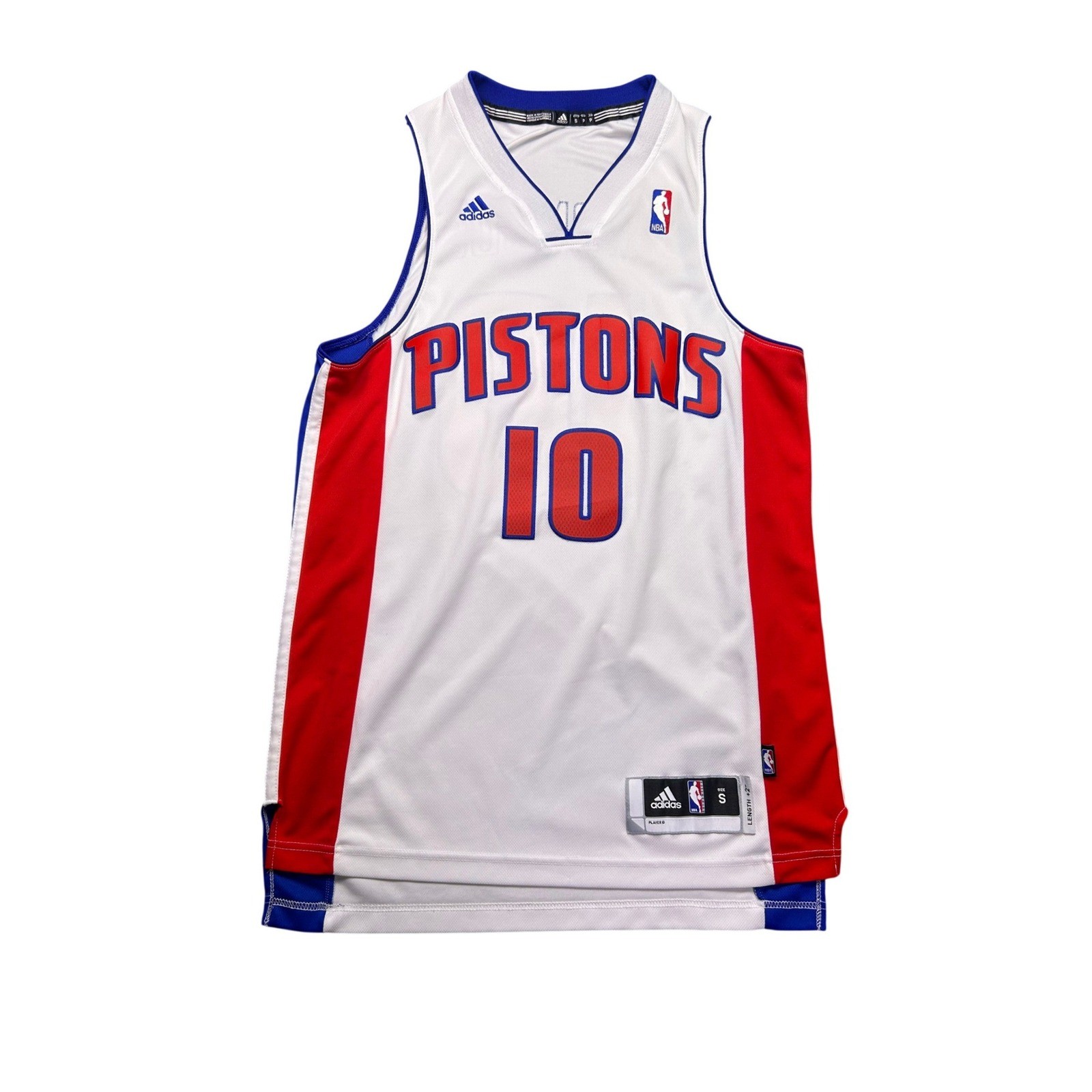 Adidas Detroit Pistons Greg Monroe 10 NBA Jersey Mens Small White Red Blue