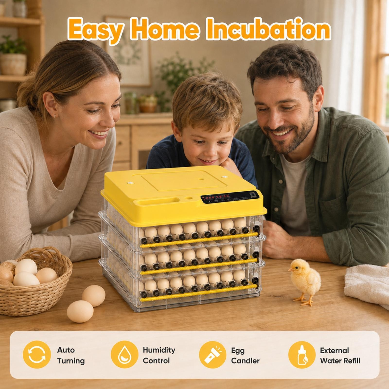 Incubators for Hatching Eggs 216 Eggs Incubator with Automatic Egg Turning