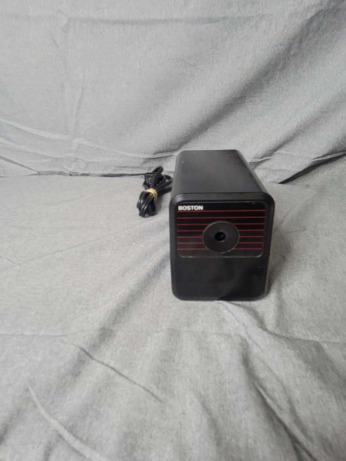Boston Electric Pencil Sharpener Model 18 Black Vintage Made In USA Tested Works