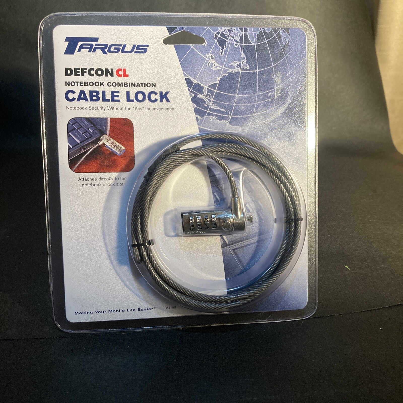 TARGUS Defcon CL Laptop Cable Lock | 6.5 ft | Combination Lock | PA410U | NEW