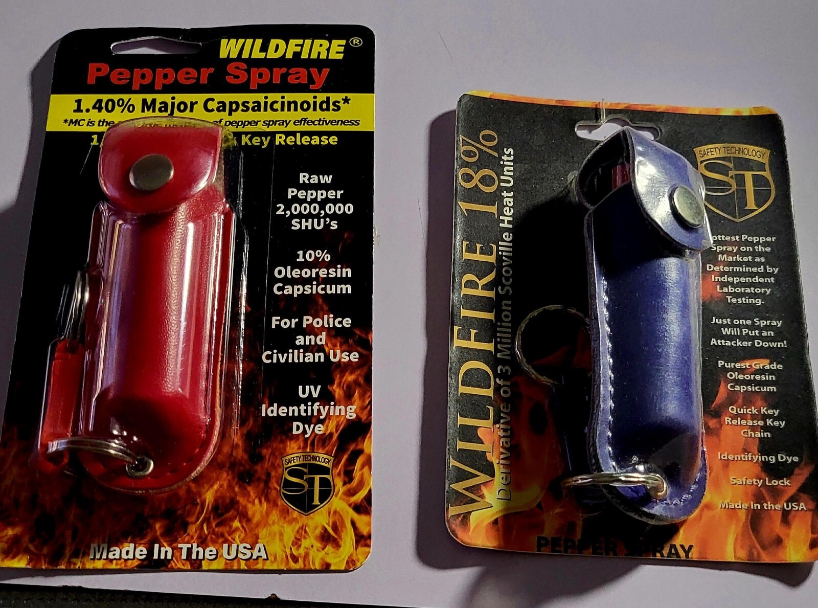 Wildfire® 1.4%MC 1/2oz Pepper Spray w Quick-Release Keychain Leatherette Holster