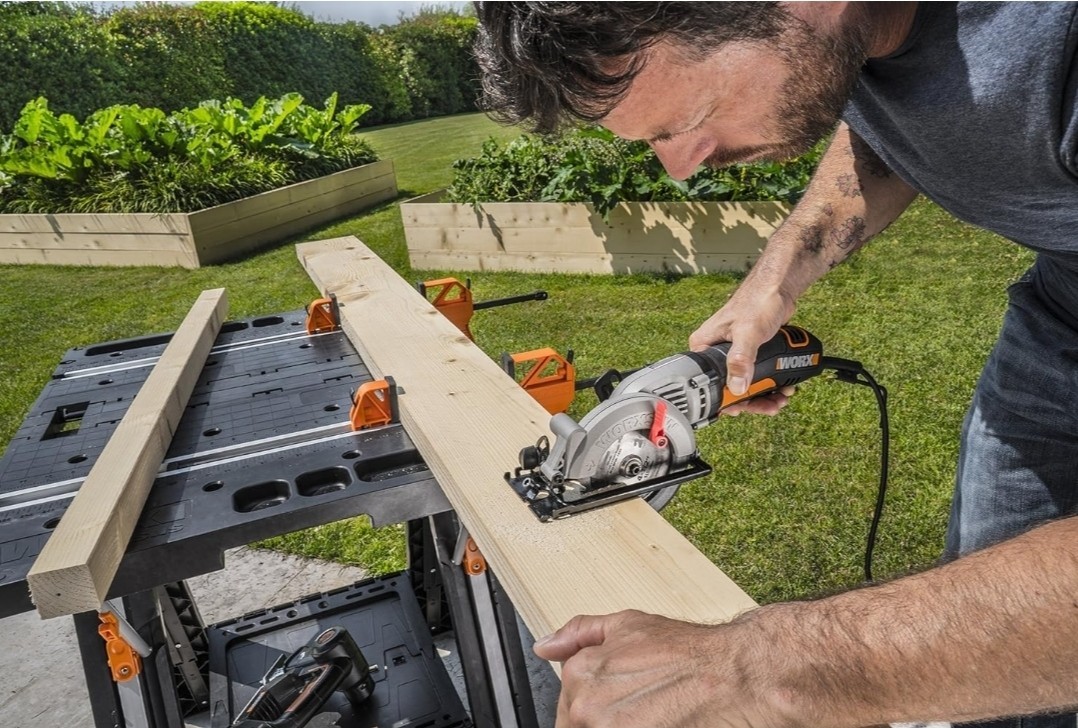 Pegasus 2-in-1 Folding Work Table & Sawhorse, Easy Setup Portable Workbench, 31"