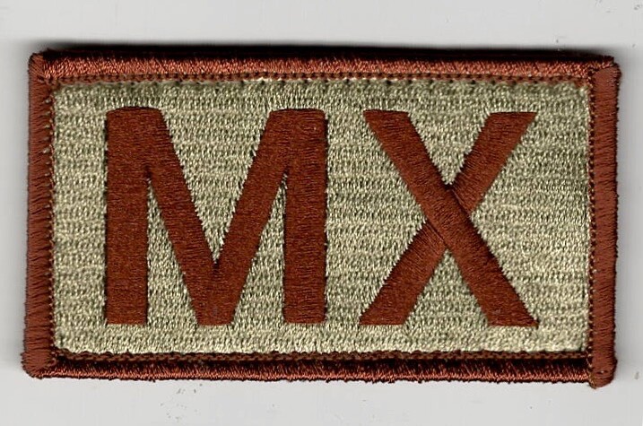 USAF patch DUTY ID: "MAINTENANCE", 1.8" X 3.25" with Hooked-backing.