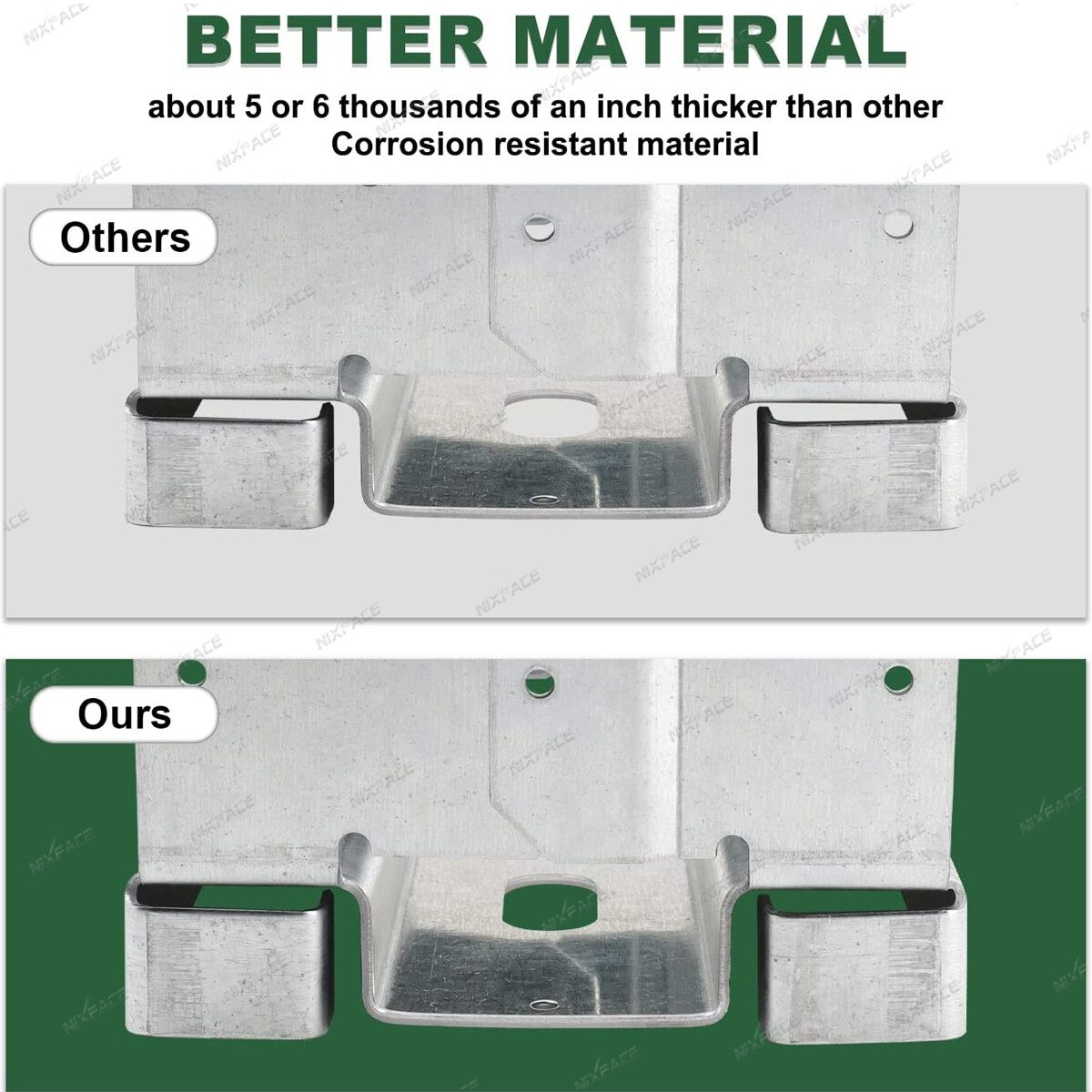 6 packs Adjustable Post Base ABA66Z ZMAX kit for Porch Railings, Mailbox Posts