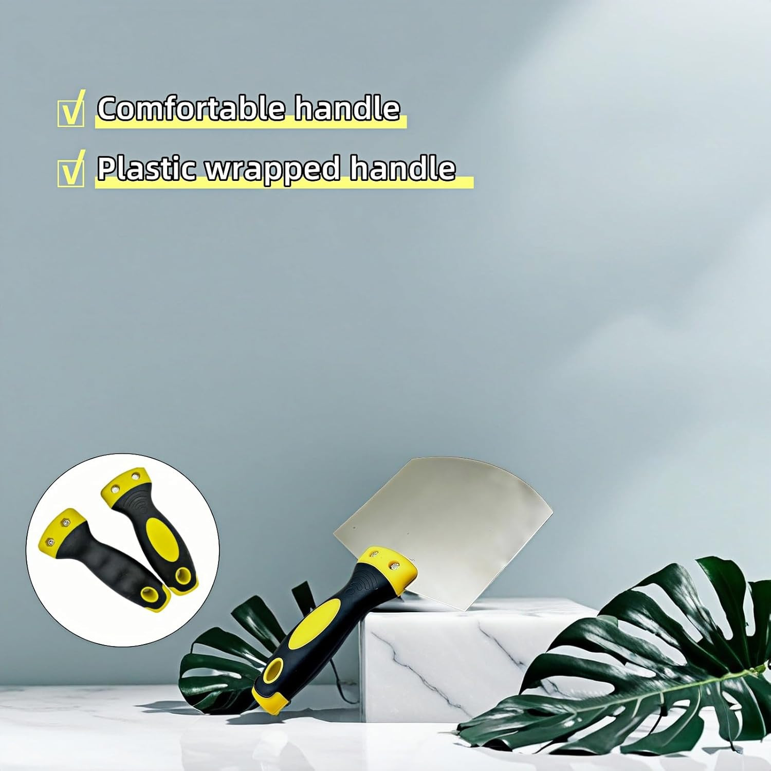 Professional Curved Plastering Trowel,Stainless Steel Arc Drywall Spatula: Effic