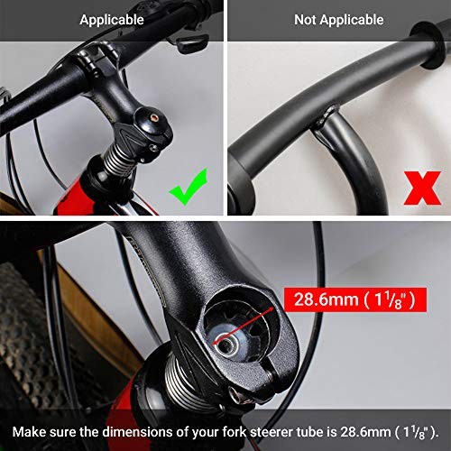 Bike Stem Riser Extender MTB Handlebar Stem Adapter with Hex Key for 1-1/8"