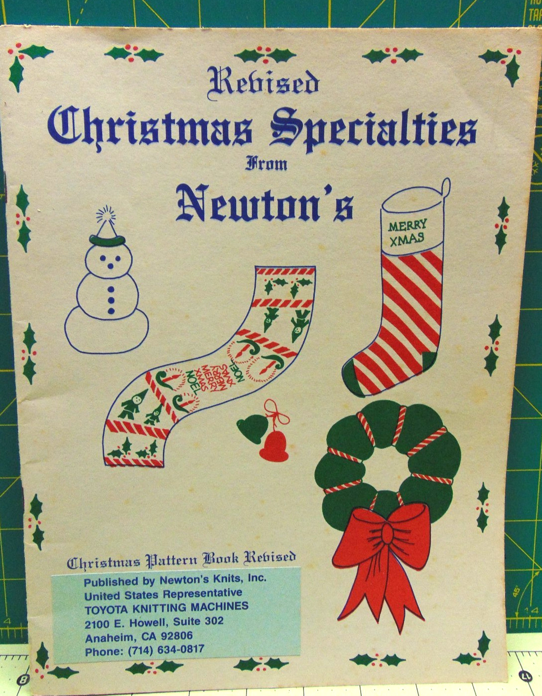 Machine Knitting Instruction Booklet 1978 Christmas Specialties from Newton's