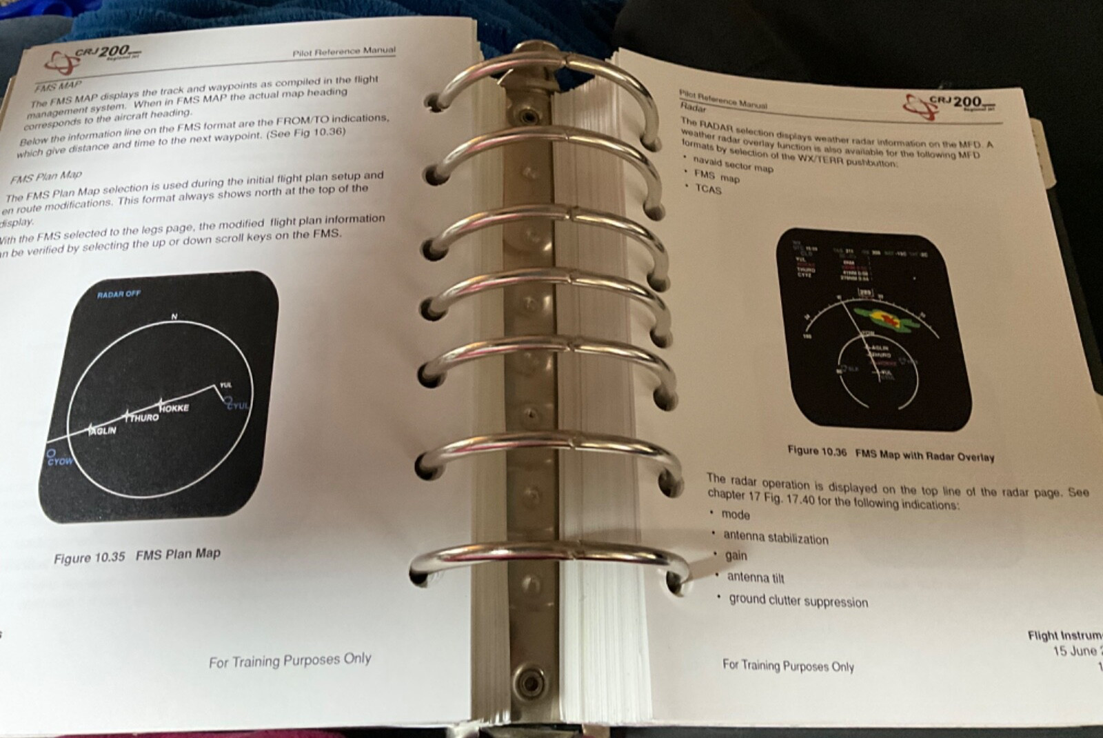Bombardier CRJ 200 Pilot Reference Manual Volume I ONLY 2001 Training Purposes