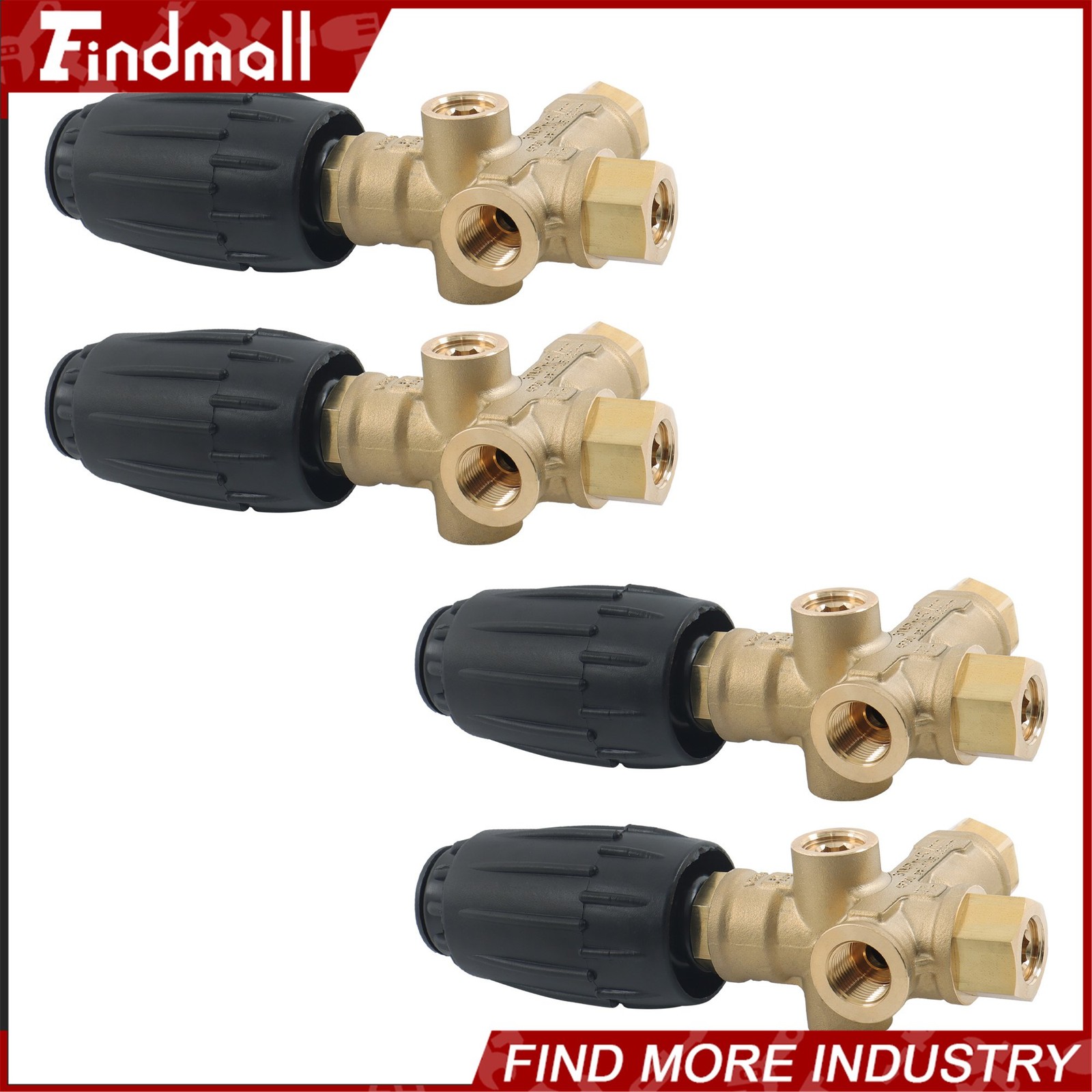 Findmall 4 Pack AR VRT3-310 Unloader Valve Washer Pump 4350 PSI 8GPM 3/8" FNPT