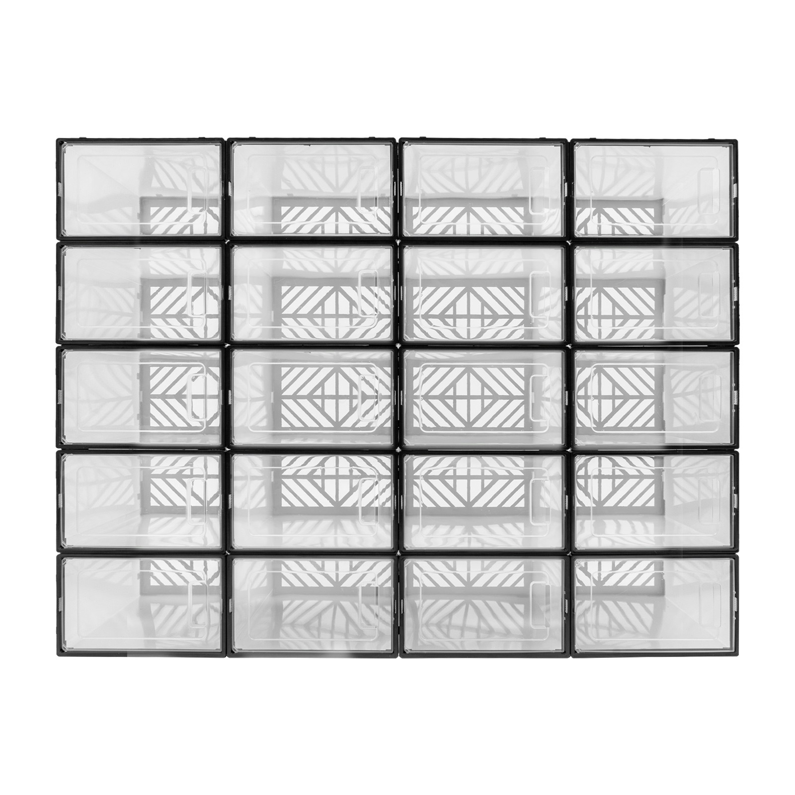 Rectangle Stackable Shoe Boxes, 20 Pieces Shoe Organisers, Shoe Storage Box