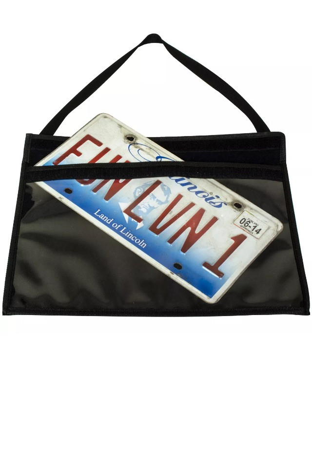 C-Line License Plate Holder W/ Hanging Strap 1/Pkg-Clear/Black, 41902