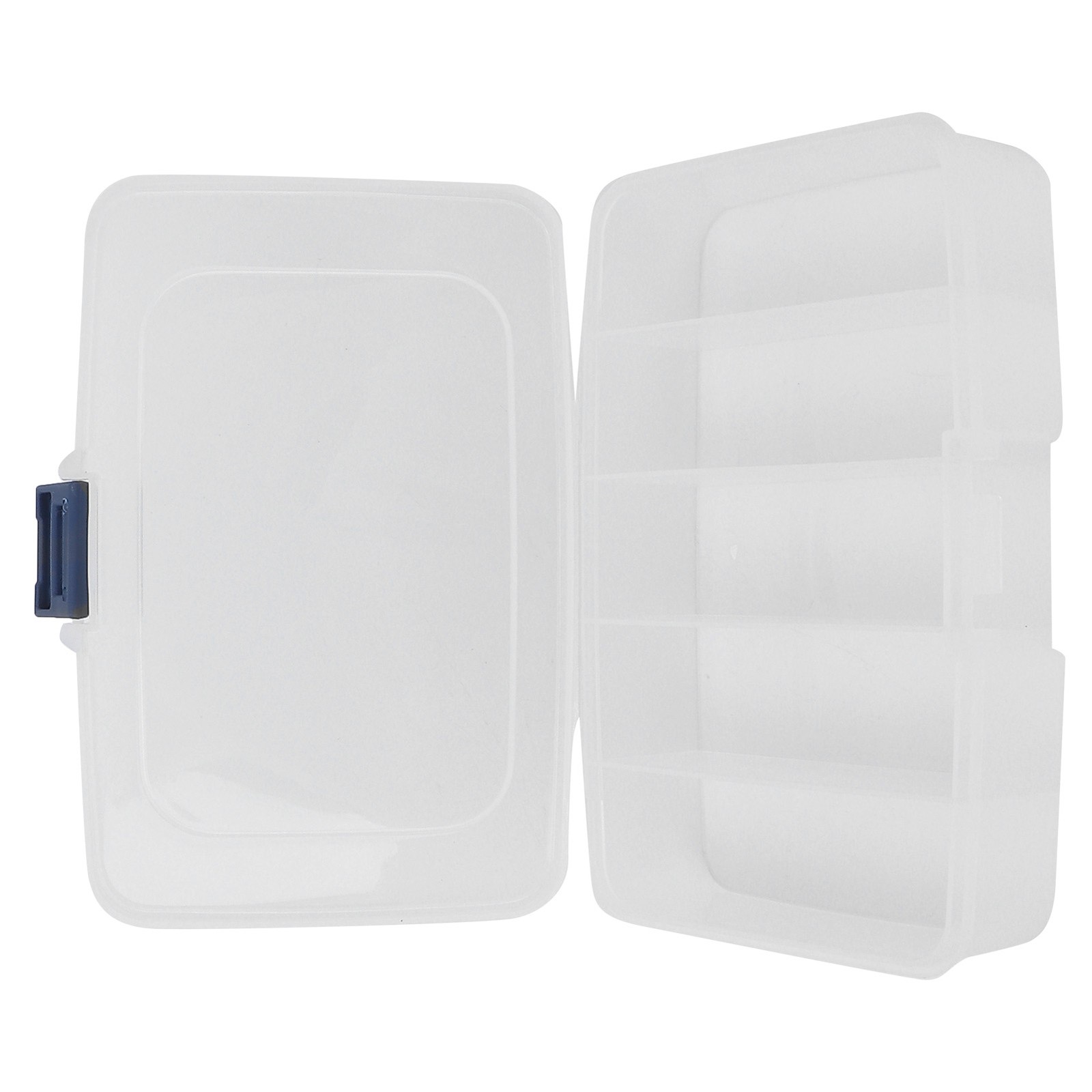 5 Grids Organizer Box Clear Visible Plastic Compartment Box Case