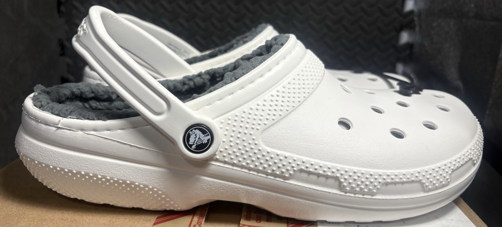 Crocs Baya LINED Clogs White/Grey  MENs Size 12 NEW W TAG FREESHIP