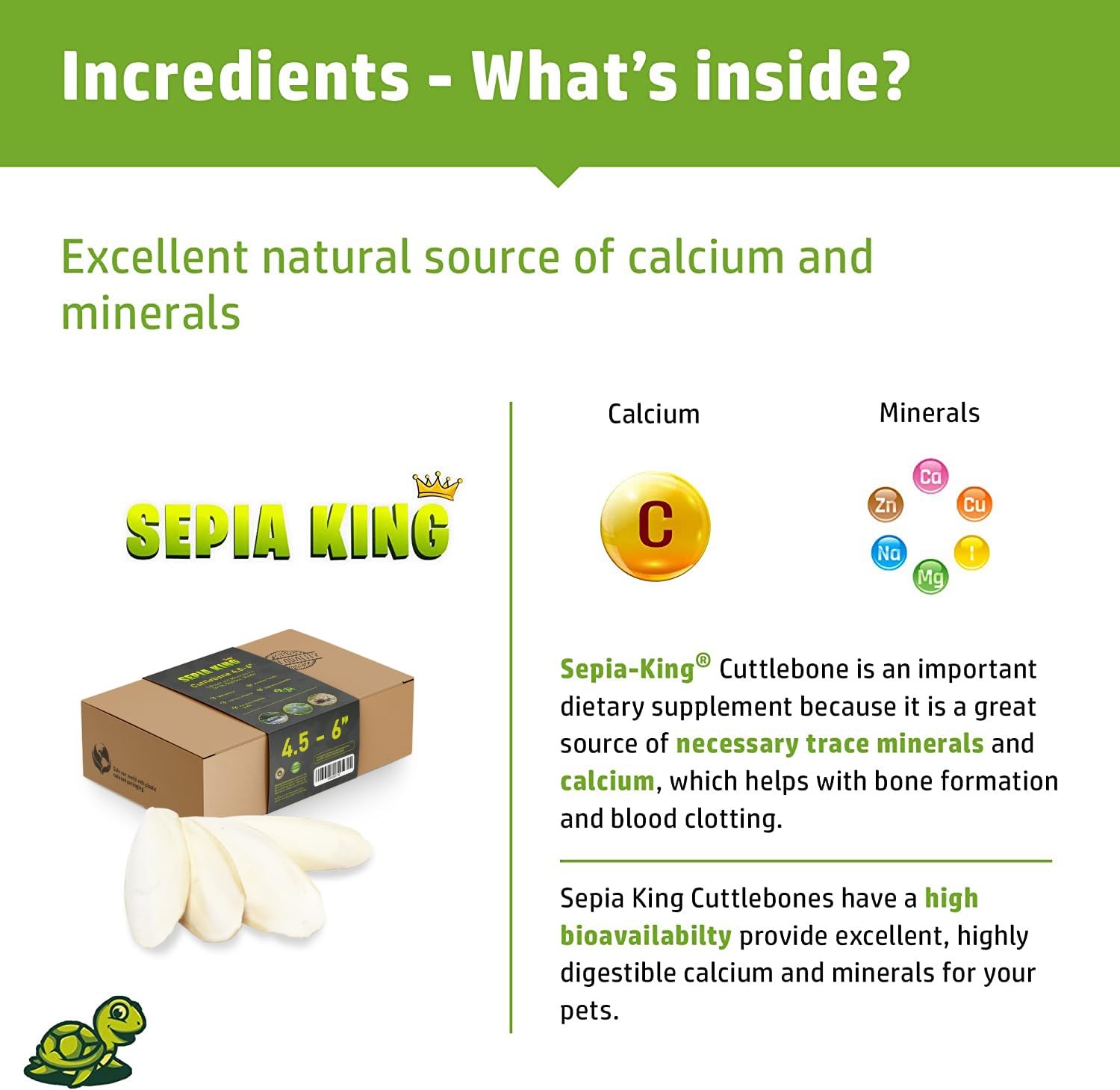 - Medium - 100% Natural Calcium Supplement - Premium Cuttlebone Perfect for B...
