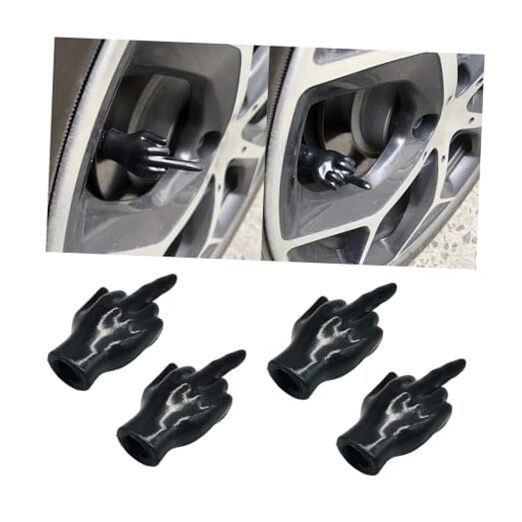 Universal-Shaped Valve Caps Fun Sealing Dust Caps 4Pcs Set of Tire Valve Finger