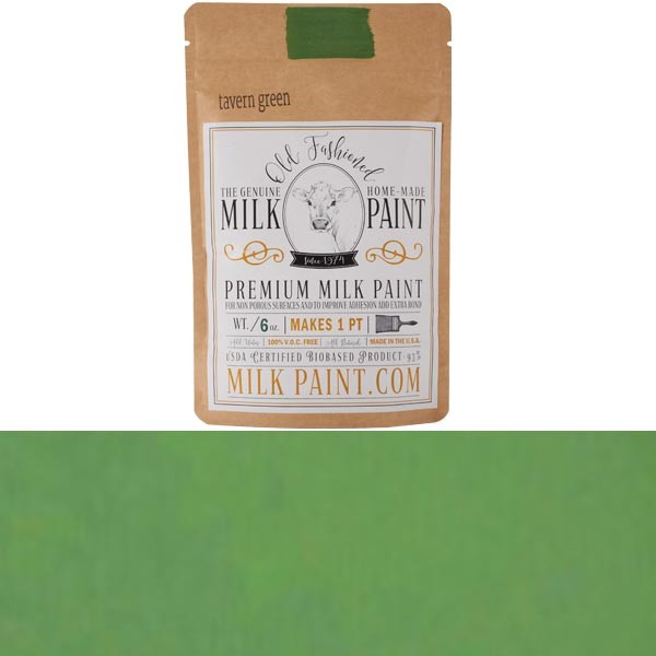 Old Fashioned Milk Paint Tavern Green Packaged in Dry Powder – Add water for One