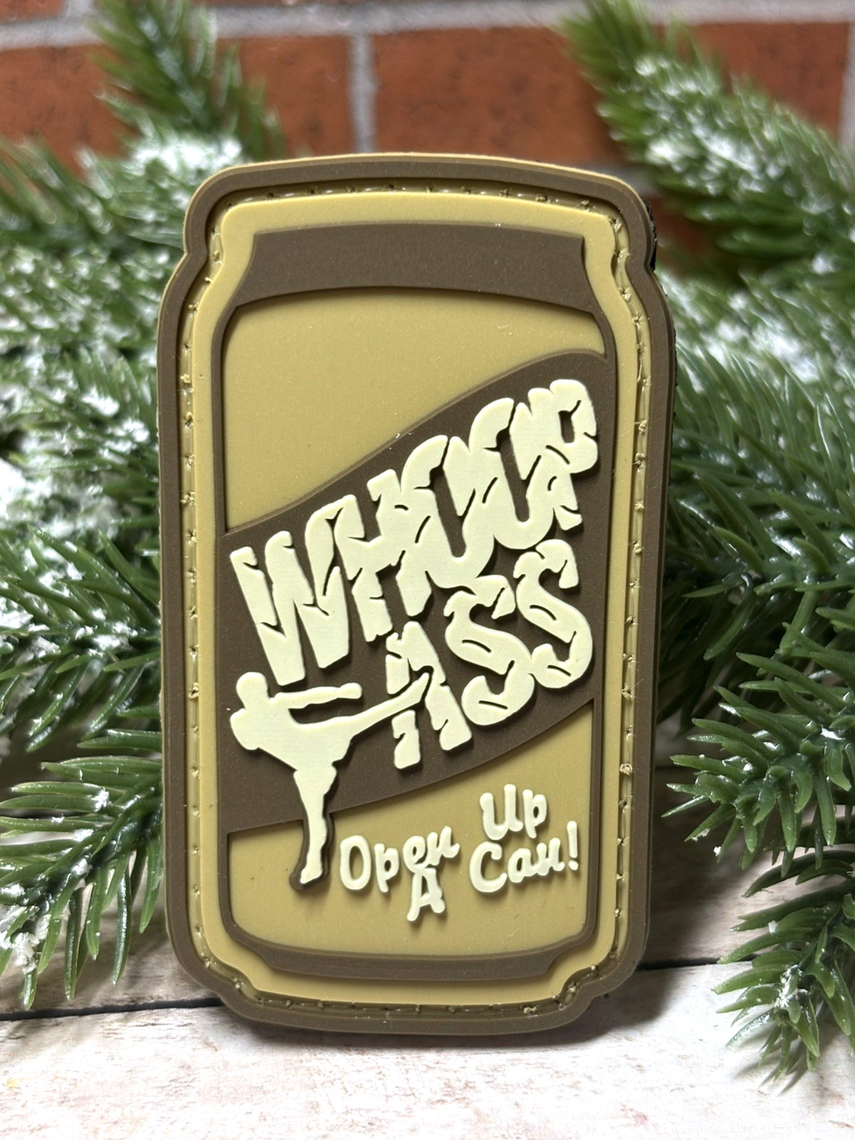 PVC Tactical Patch - Morale Whoop Ass Patch - Open Up A Can Gun Patch