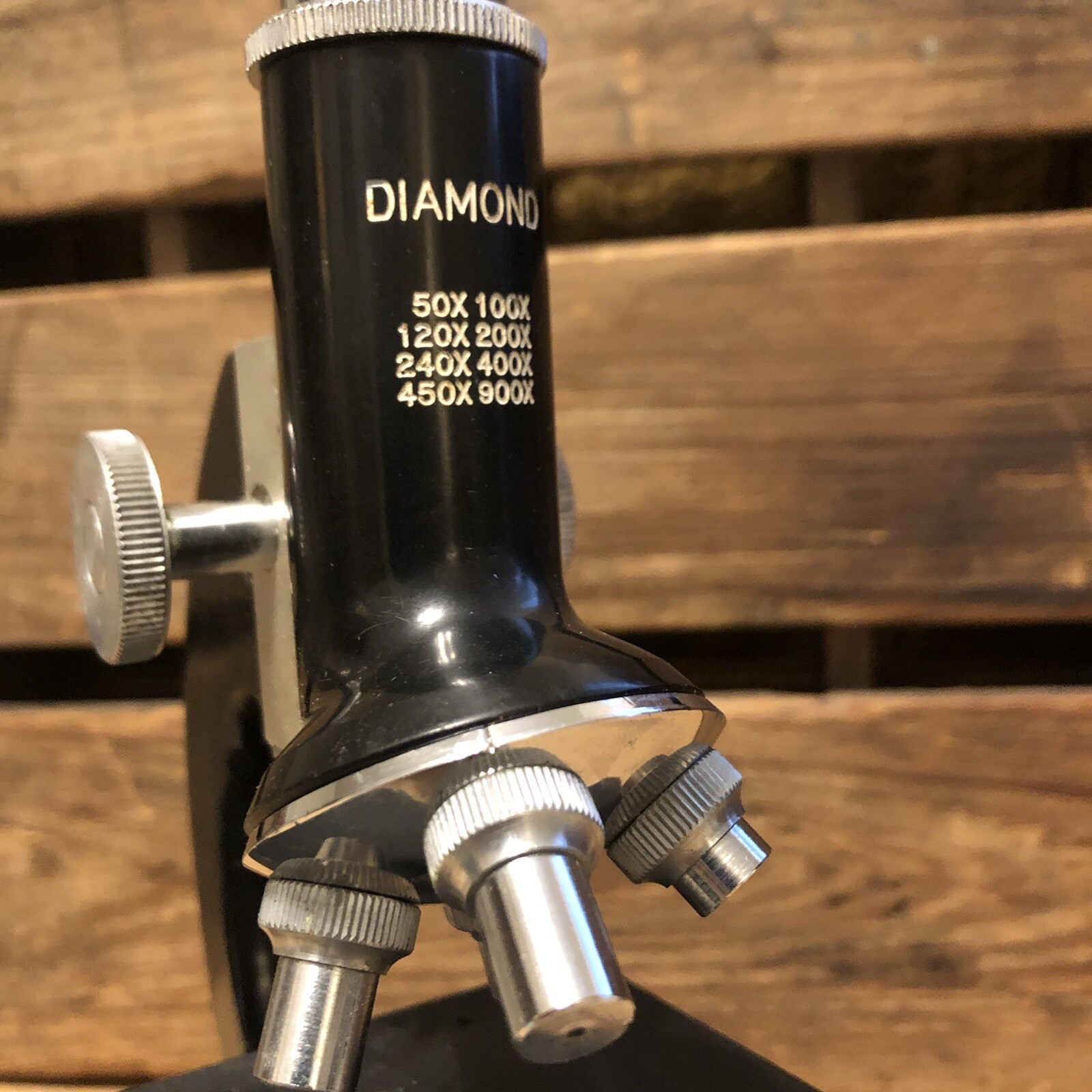 Vintage Microscope with Box Untested