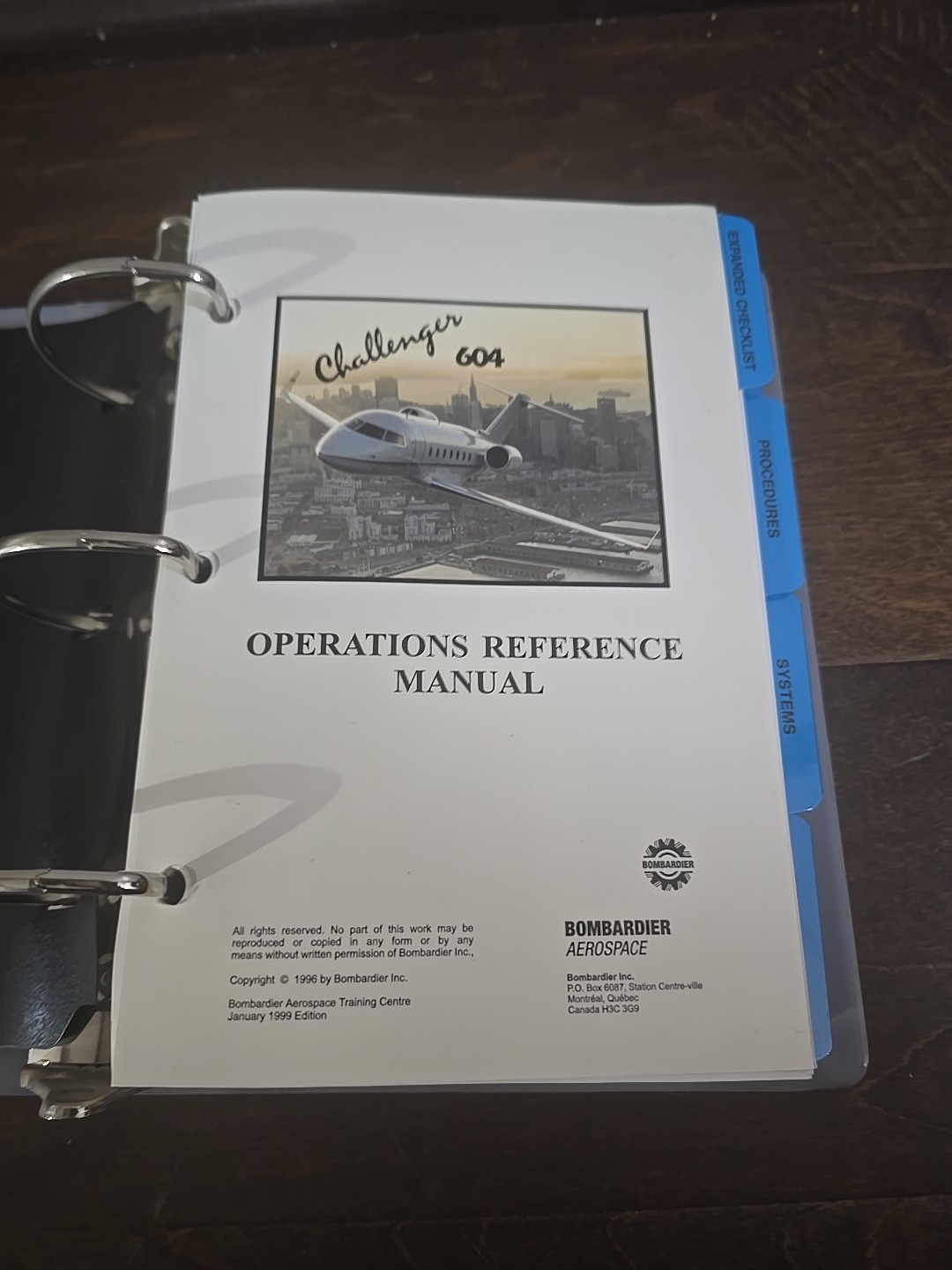 Challenger 604 Pilot Operations Reference Manual Bombardier Aerospace