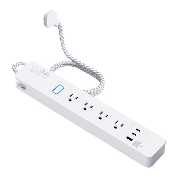 Eco4Life C380N 4-Ac Outlet And 3-Usb Port 900-Joules Smart Wi-Fi Surge Protecto