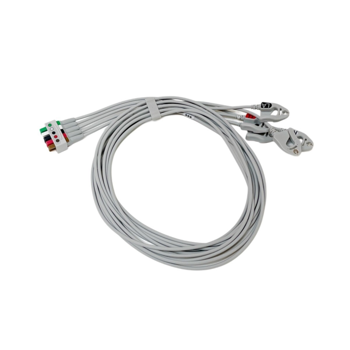 GE 2106391-002 ECG Leadwire Set 5-lead, grabber, AHA, 130 cm / 51 in NEW in Bag