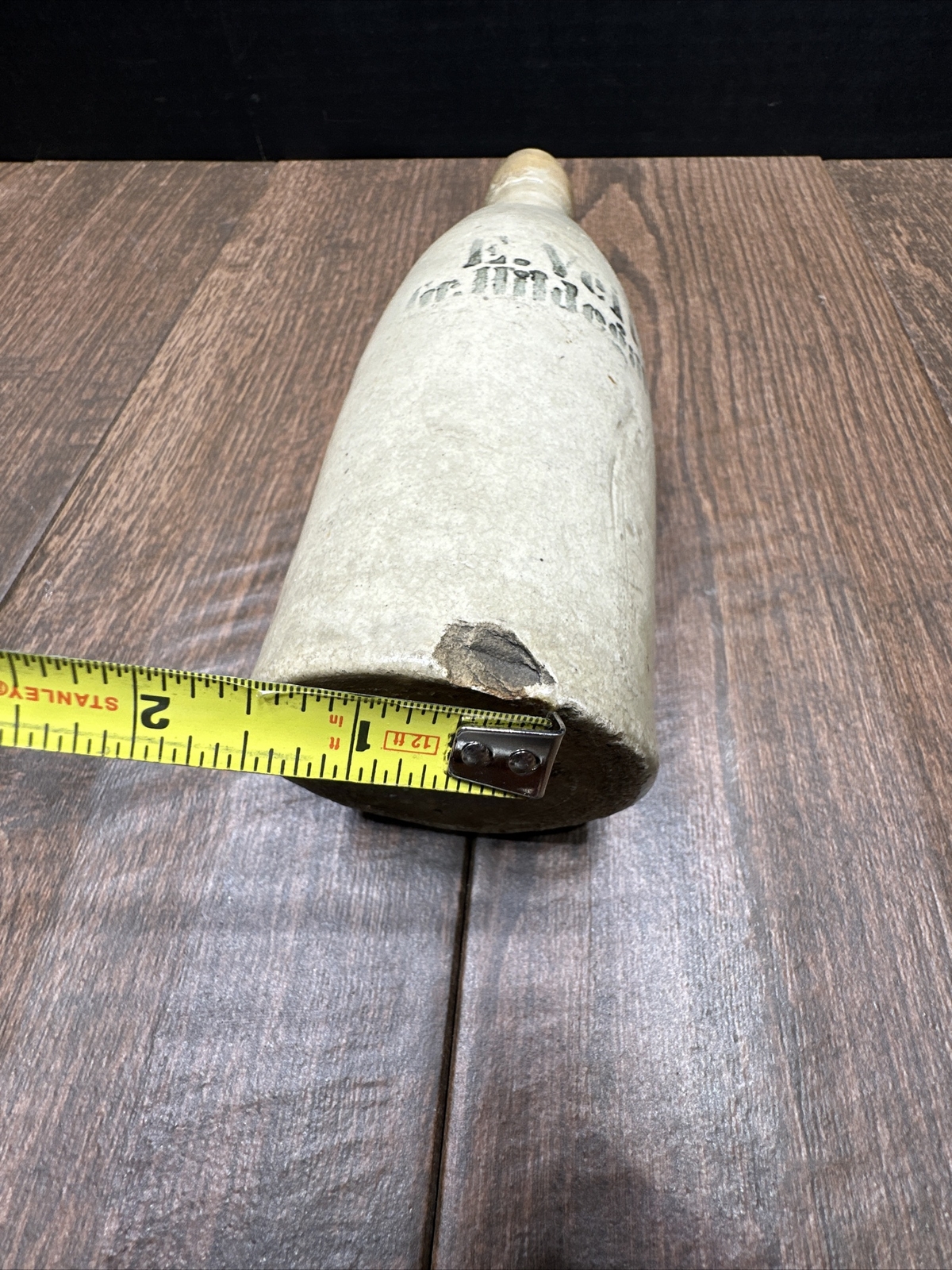 Vintage Glazed E.VEIL STONWARE BOTTLE