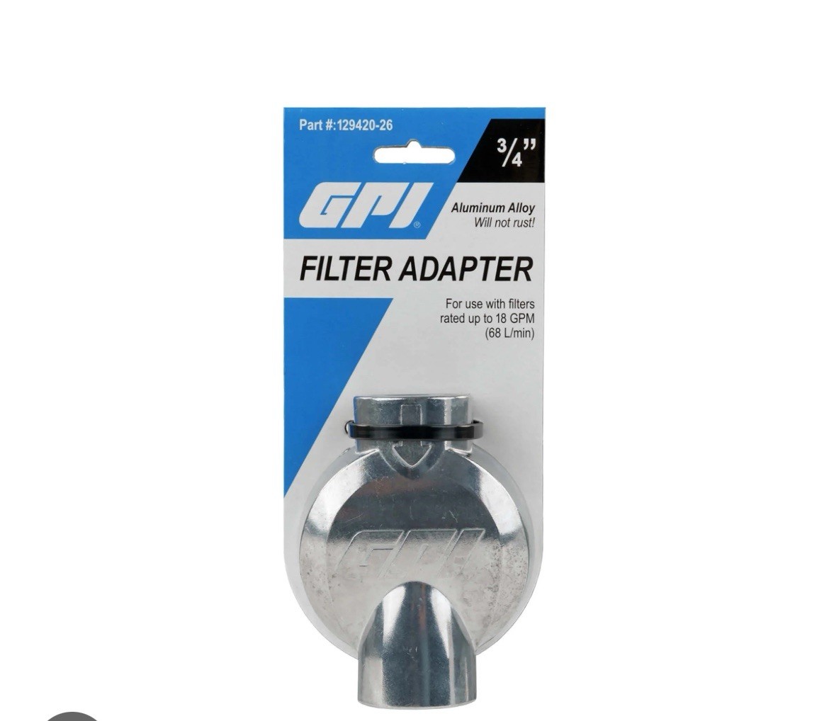 GPI Aluminum Filter Adapter ¾ in. NPT X 1 in.-12 UNF (129420-26)