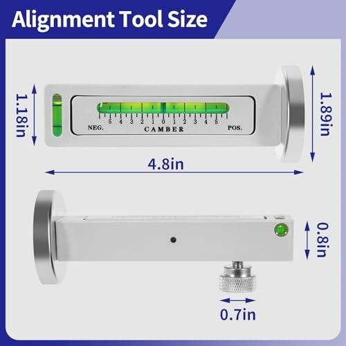 Adjustable Magnetic Gauge Tool for Wheel Camber, Caster & Alignment - Auto, Truc