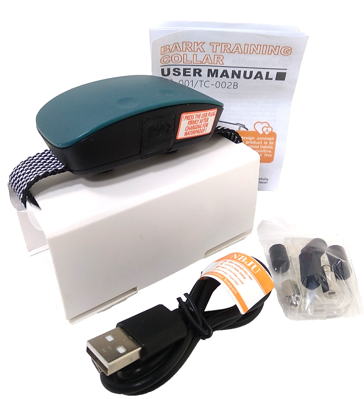 NBJU~Bark Training Collar~7 Level Settings~Rechargeable~Dogs 15lbs+ ~New/As Seen