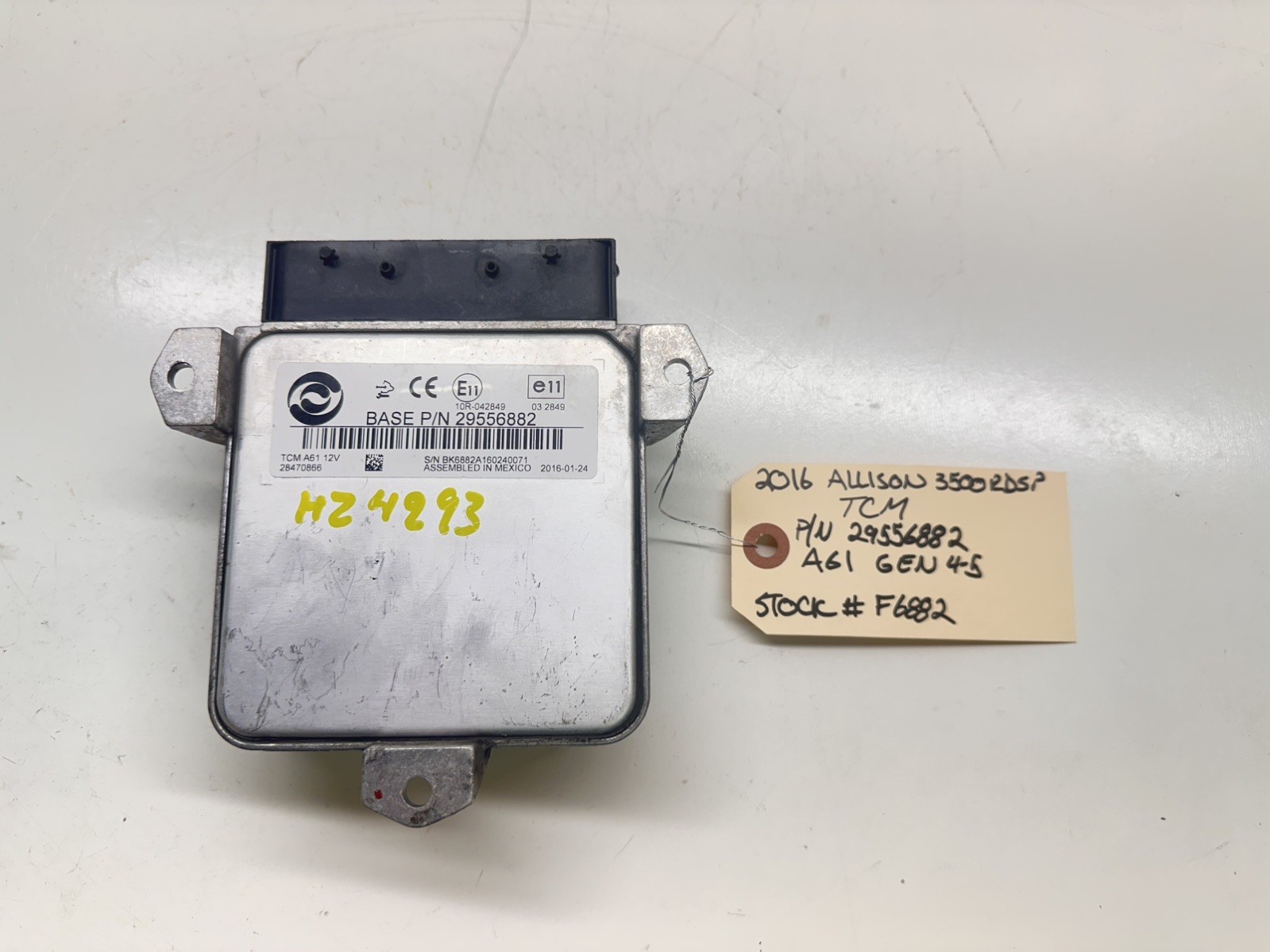 2016 Allison 3500RDS TCM Transmission Control Module 29556882 A61 Gen 4/5 2015