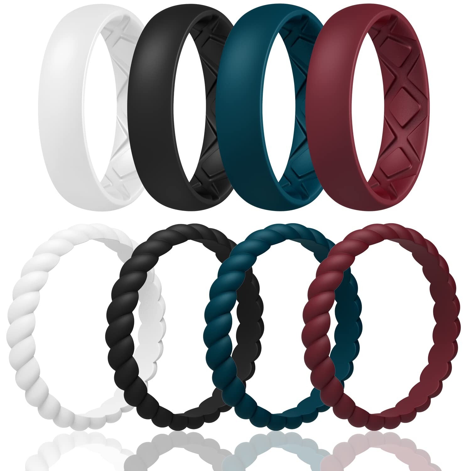 Egnaro Engagement Rings Women, Inner Arc Ergonomic Breathable Design Silicone...