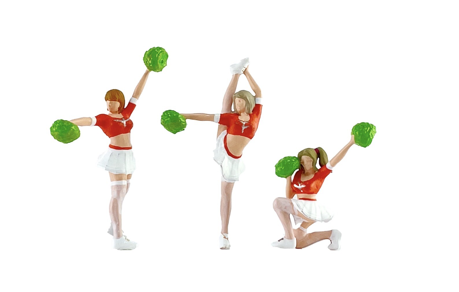 1:64 Painted Figure Mini Model Miniature Resin Diorama Cheerleaders Girls Team