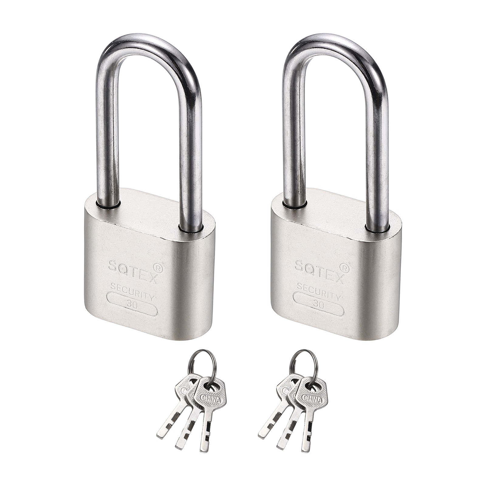 2Pcs 68 x 30 mm Heavy Duty Lock Alloy Steel High Security Padlock with 6 Keys