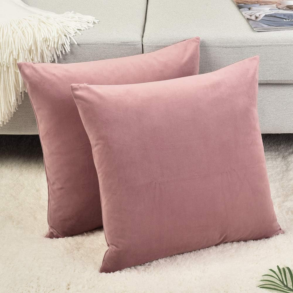 Set of 2 Comfortable Throw Pillow Cover for Bedding, Decorative Accent Cushion S