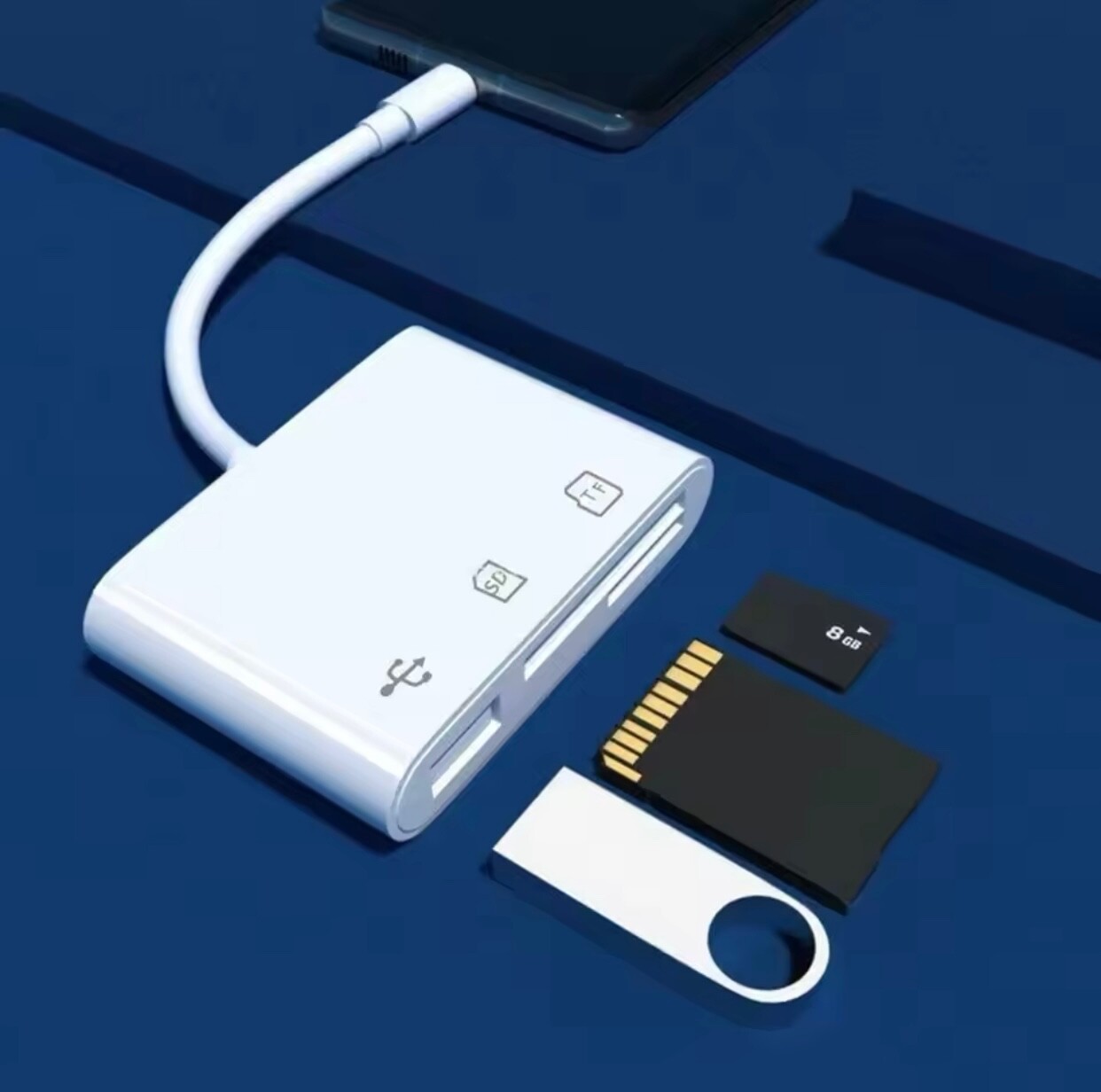 3 In 1 Adapter Type-C, Tf, Cf, Sd, Memory Card Reader, Recorder, Compact Flash U