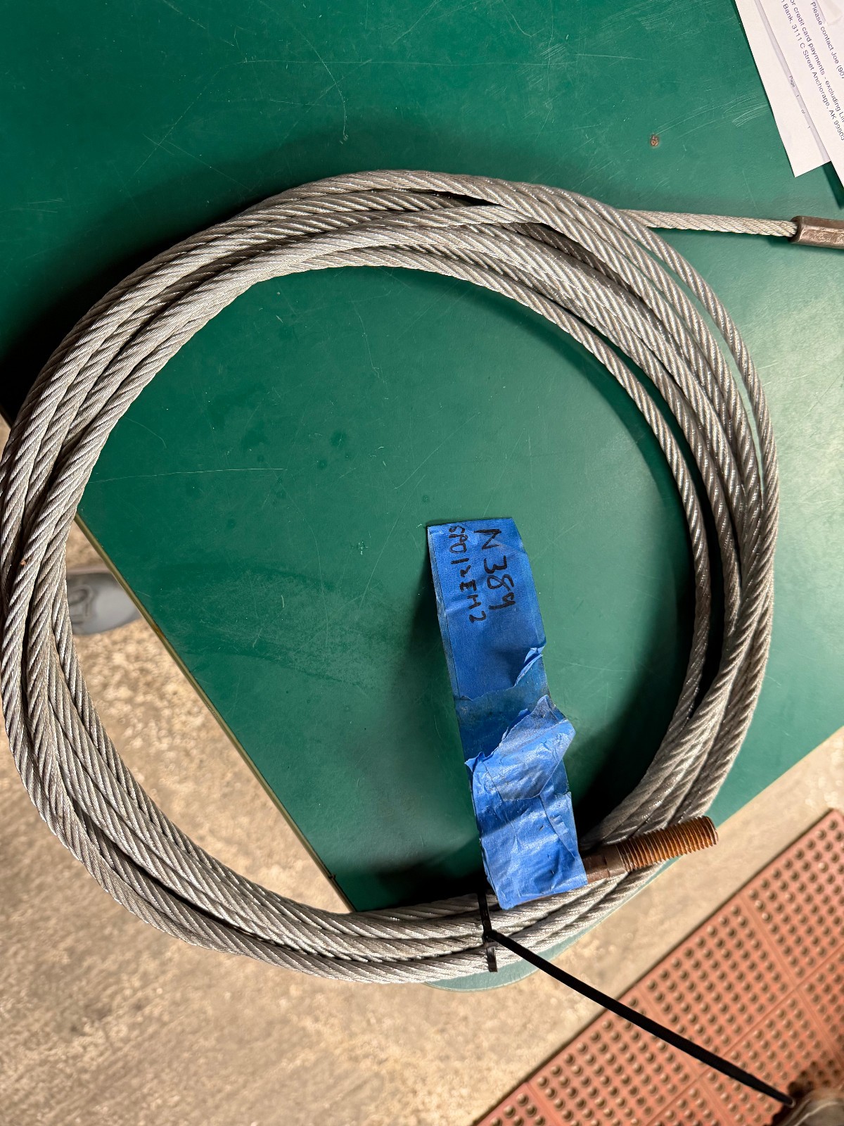 N389 - Set of 2 - OEM - Rotary Lift Cable