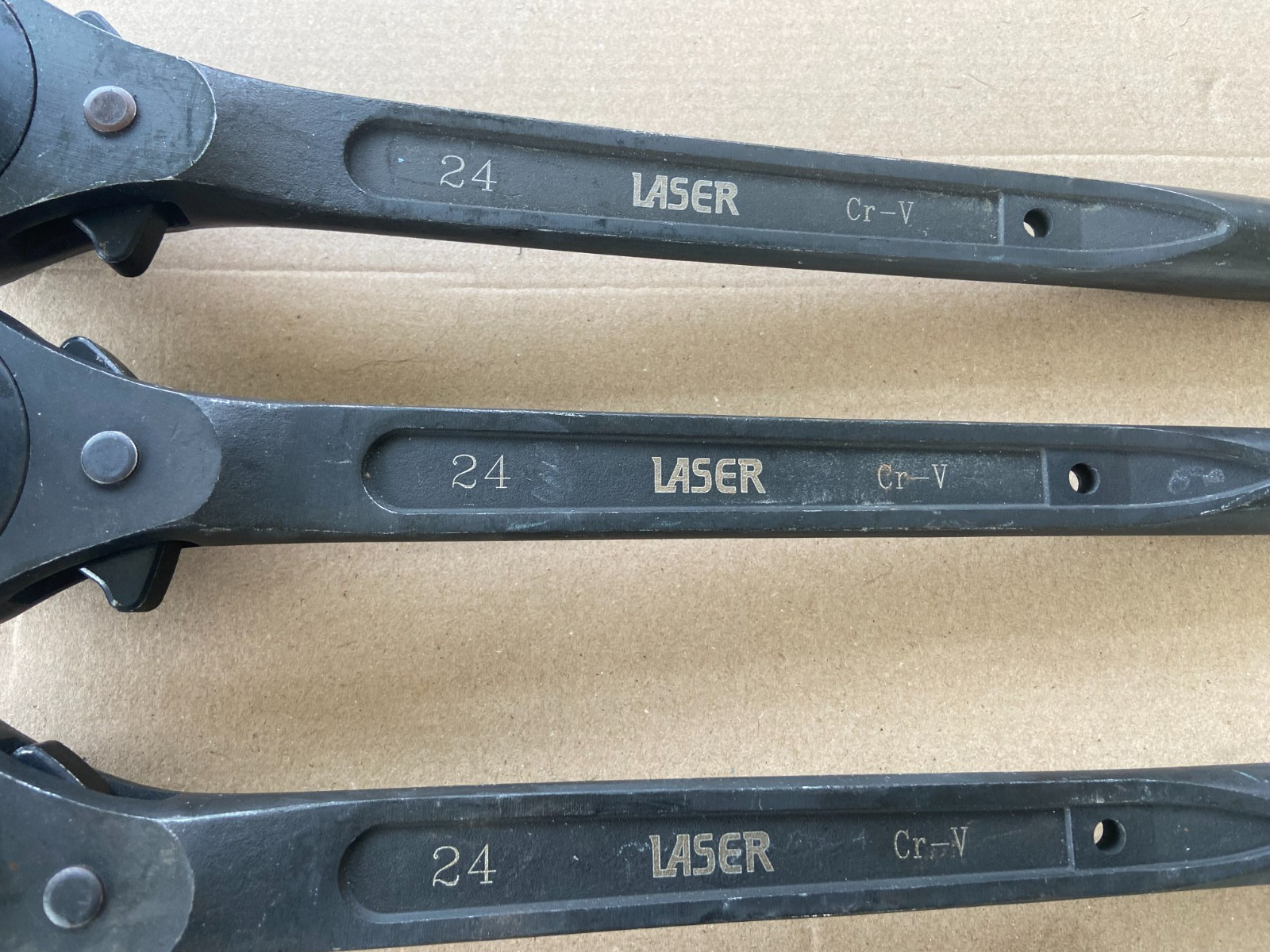 Laser 0177 Ratchet Socket Podger Spud Spanner 24 x 30 mm Scaffold Steel Erecting