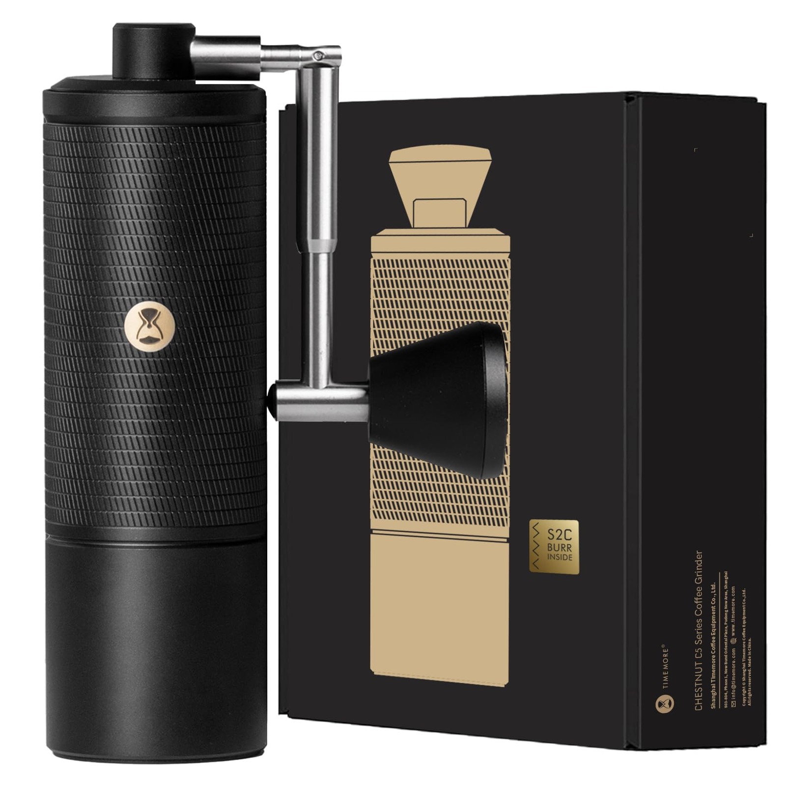 TIMEMORE C5 Pro Manual Coffee Grinder S2C-042-III Conical Burr 0.031mm Adj