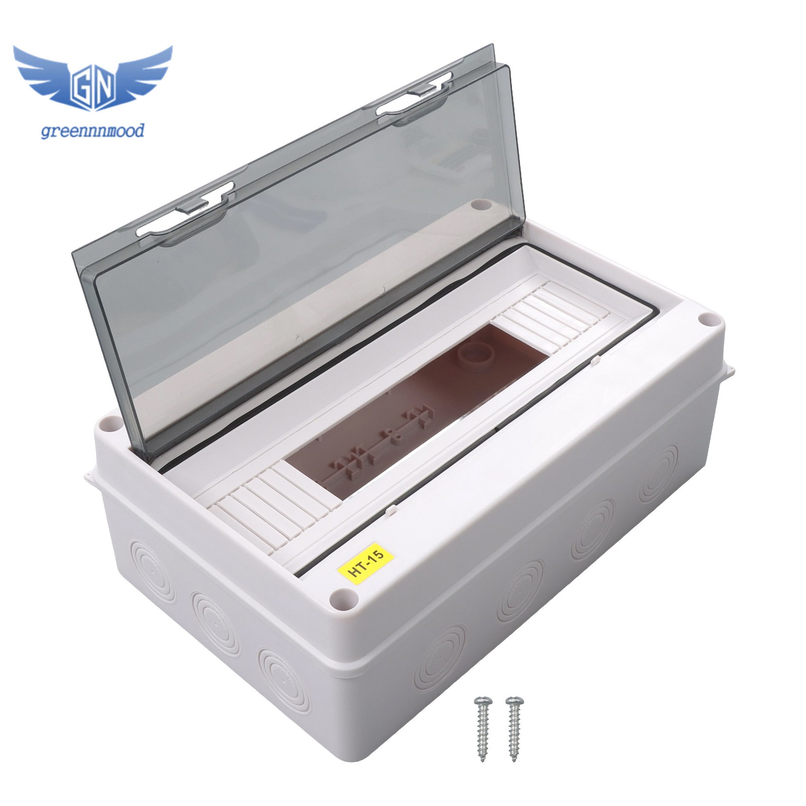 15 Way Circuit Breaker Box, IP65 Distribution Protection Box with Din Rail ABS