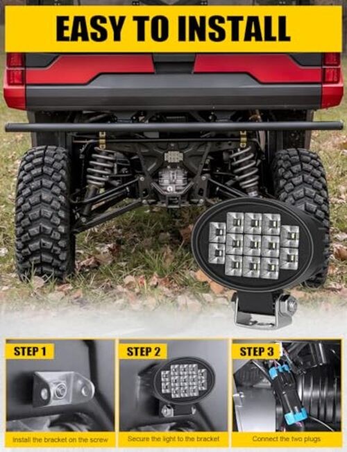 Reverse Light for Ranger, 13W Flood Beam Oval Plug N Play Back Up Light