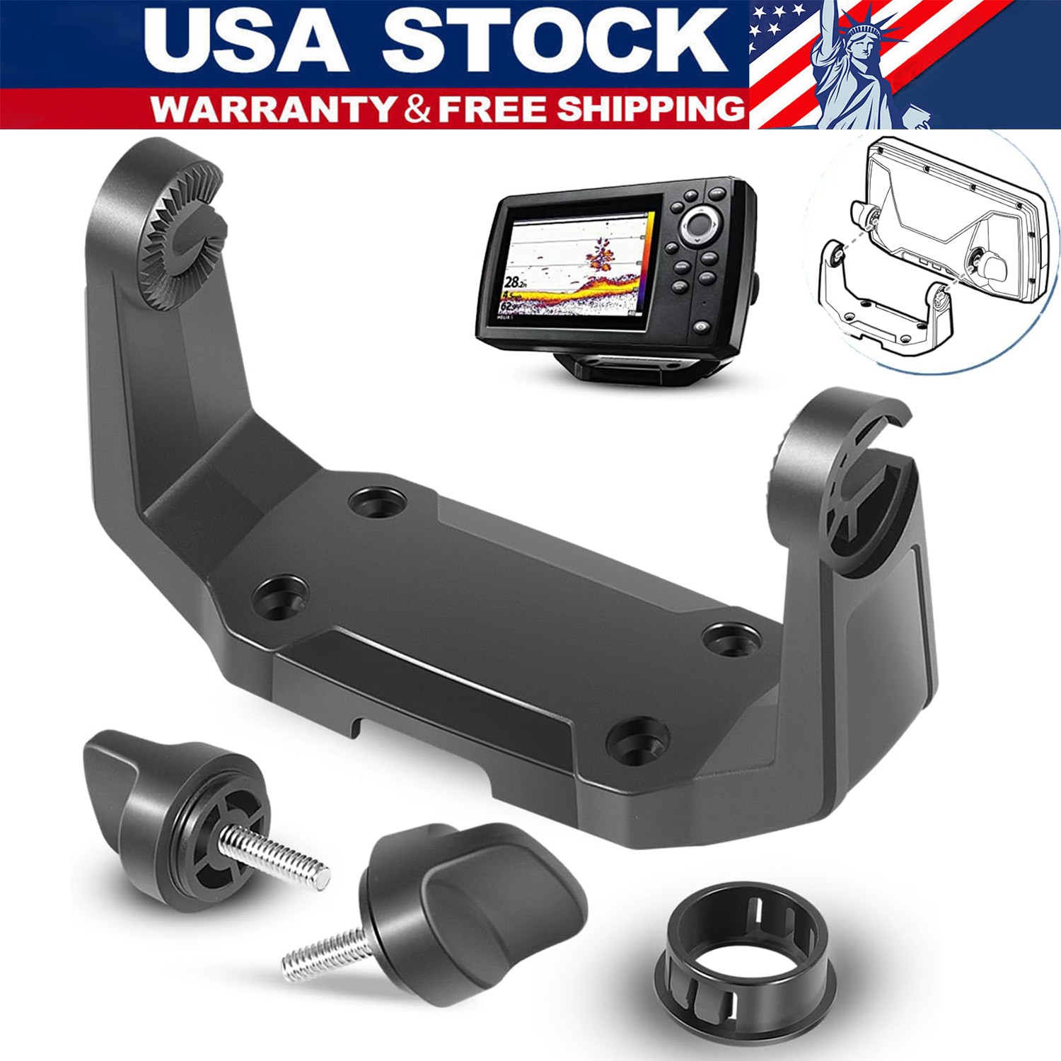 740143-1 Gimbal Mount Kit For Humminbird Helix-5 Series Fish Finder Models GM H5
