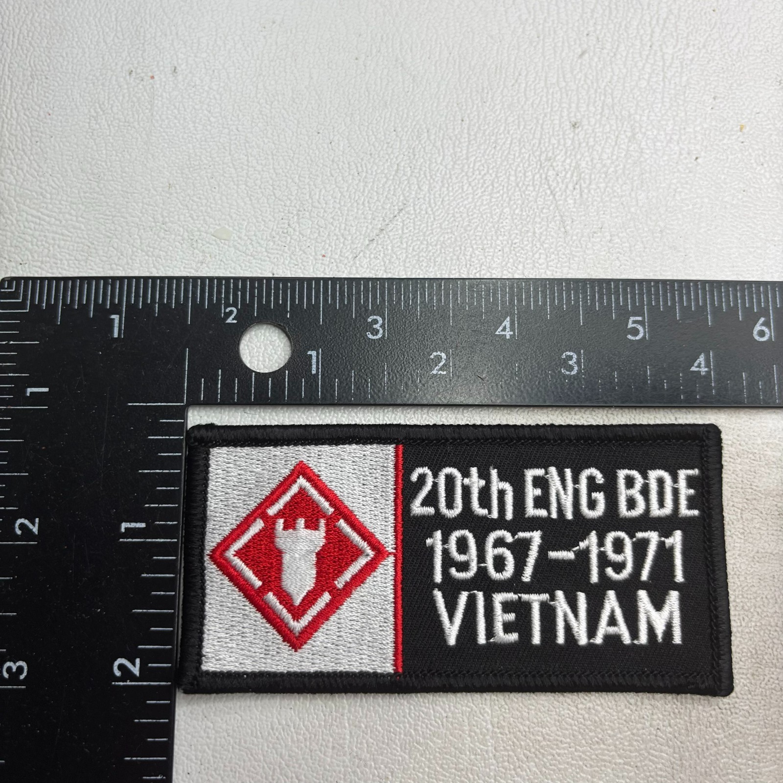 US Army 20TH ENGINEERING BRIGADE 1967-1971 VIETNAM Patch Military Theme 651F